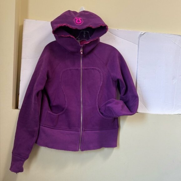 Lululemon Scuba Raw Edge Hoodie Jacket Zip Cotton Cozy Fleece Pockets Ribbed 8 - Picture 4 of 16